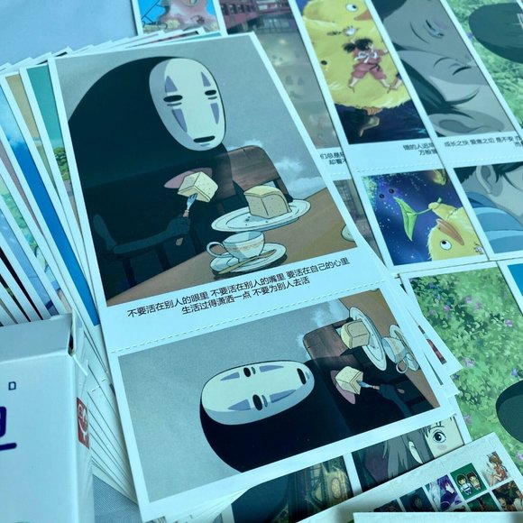 Spirited Away Postcard Pack 1660 Pieces, Stickers Art Cards Studio Ghibli Set - Picture 4 of 9